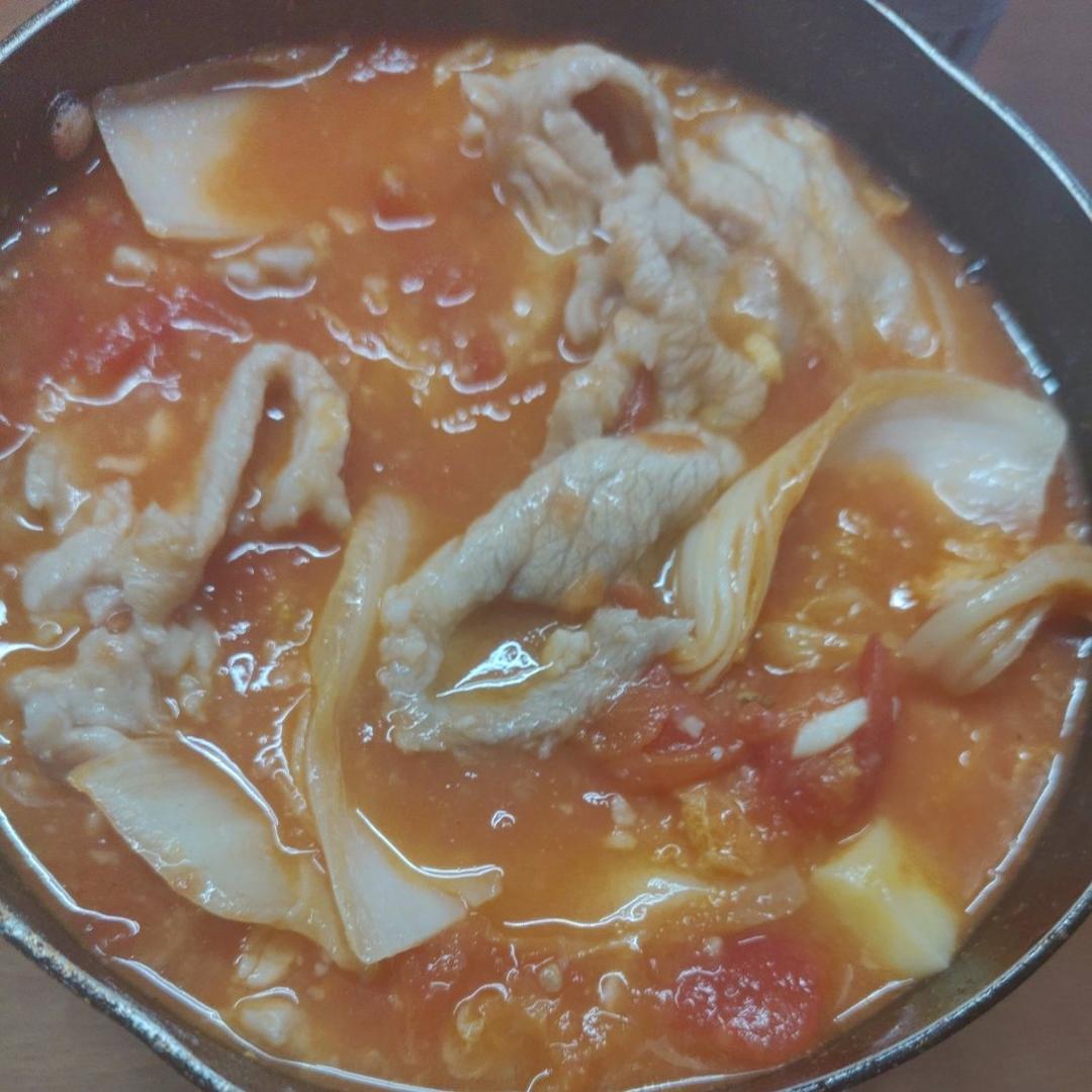 番茄滑肉煲｜酸爽开胃！肉片超级嫩滑