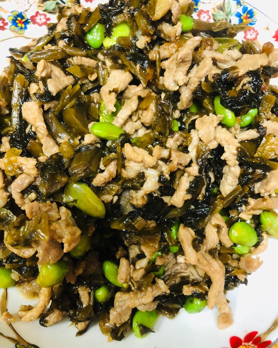 雪里蕻咸菜～雪菜炒肉丝～下饭～简单～可做雪菜肉丝面浇头