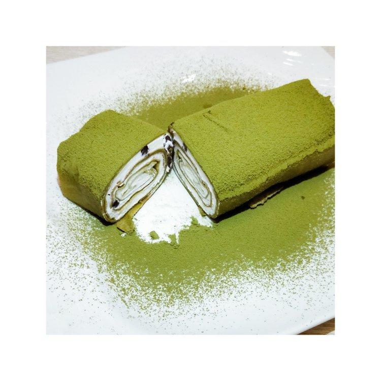 网红食谱│抹茶毛巾卷