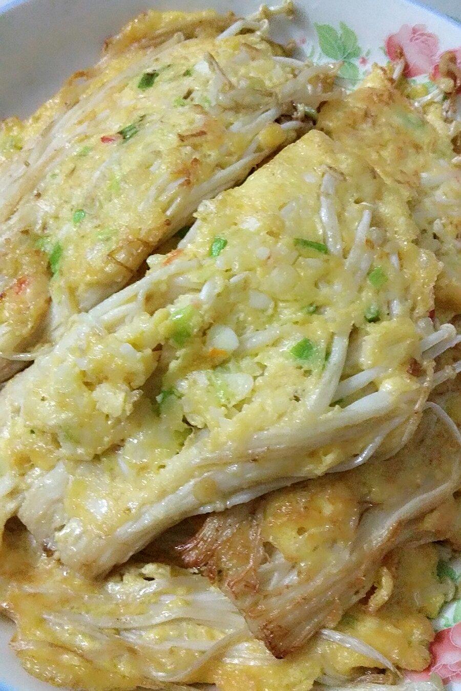 459475343做的金针菇蛋饼