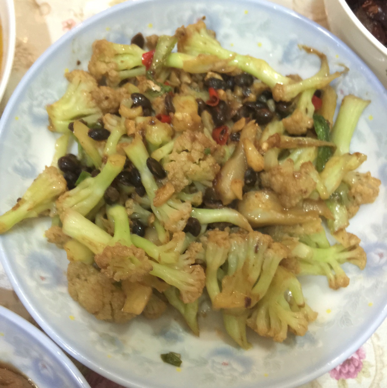 豆豉酱爆有机花菜