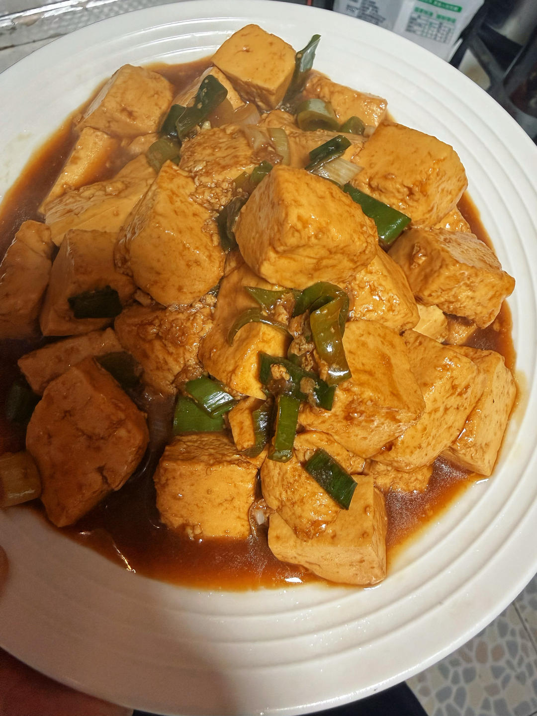 超级软烂下饭的大葱炒豆腐