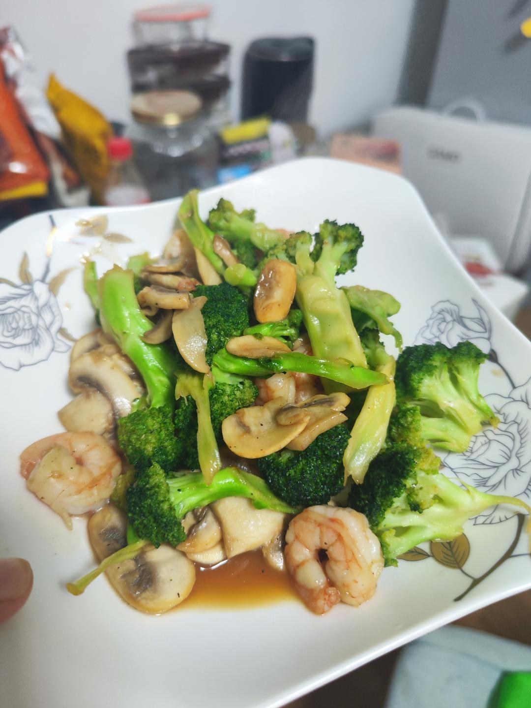 口蘑芦笋虾仁