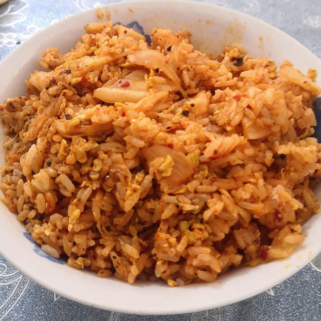 mikotomato做的辣白菜炒饭