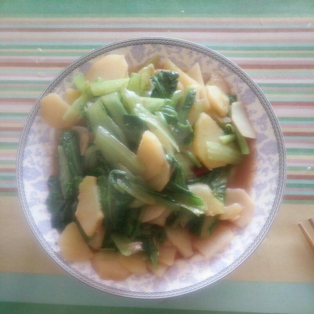 小白菜炒土豆片
