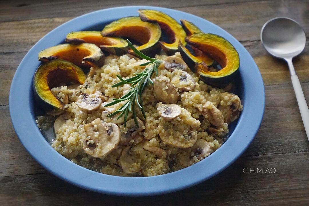 【my little nordic kitchen】香草烤蘑菇藜麦饭配山羊奶酪