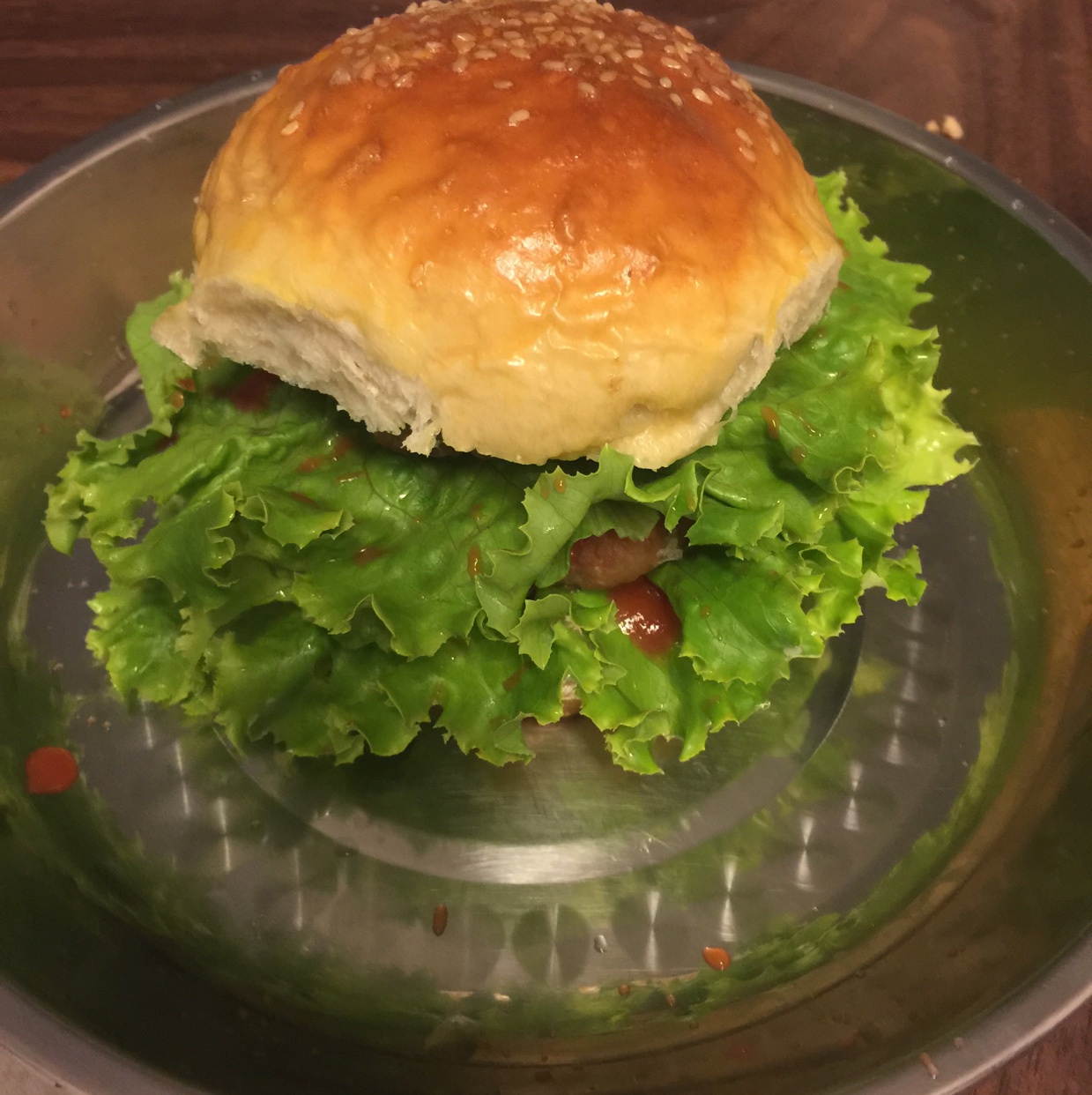 健康少油版鸡肉汉堡