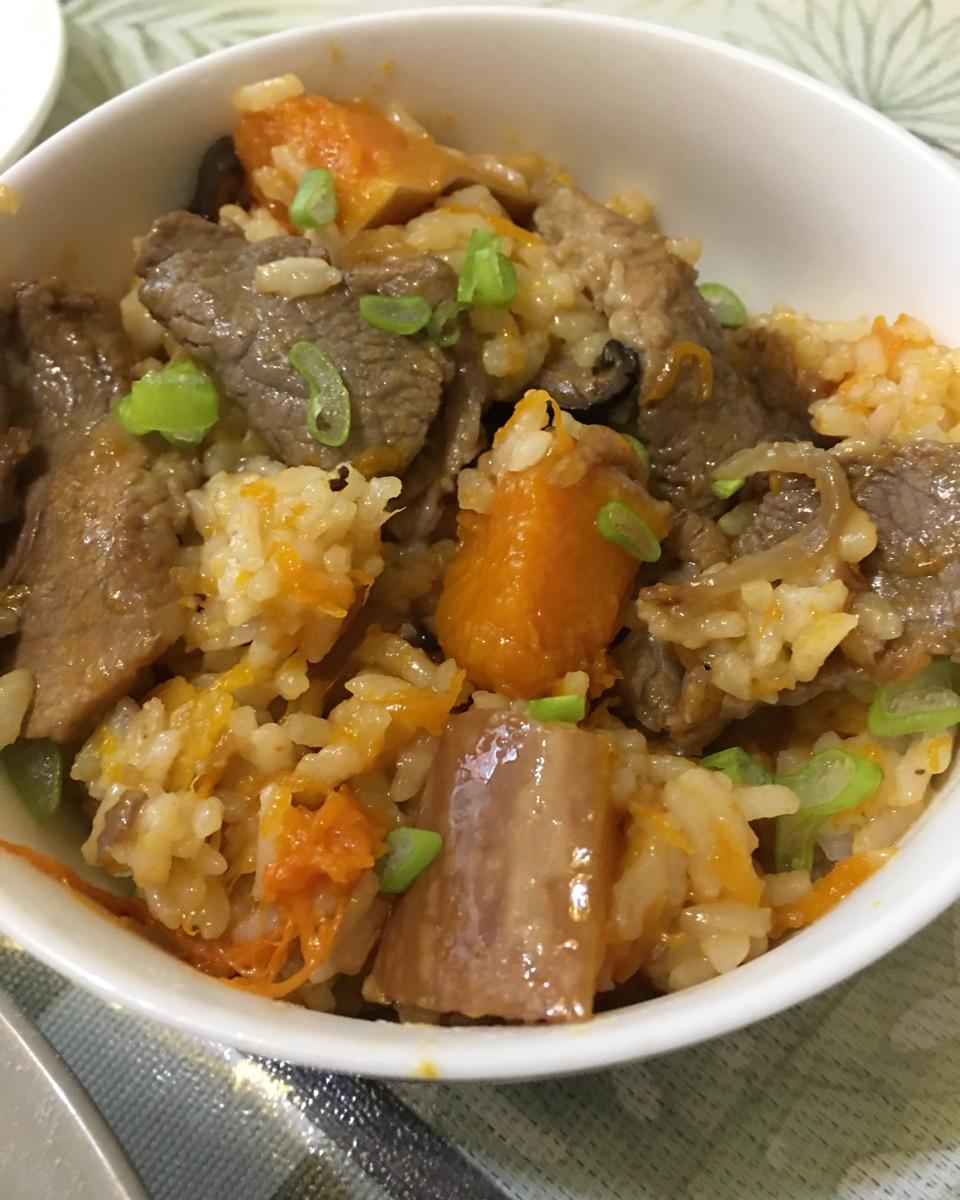 美味到不行的南瓜饭