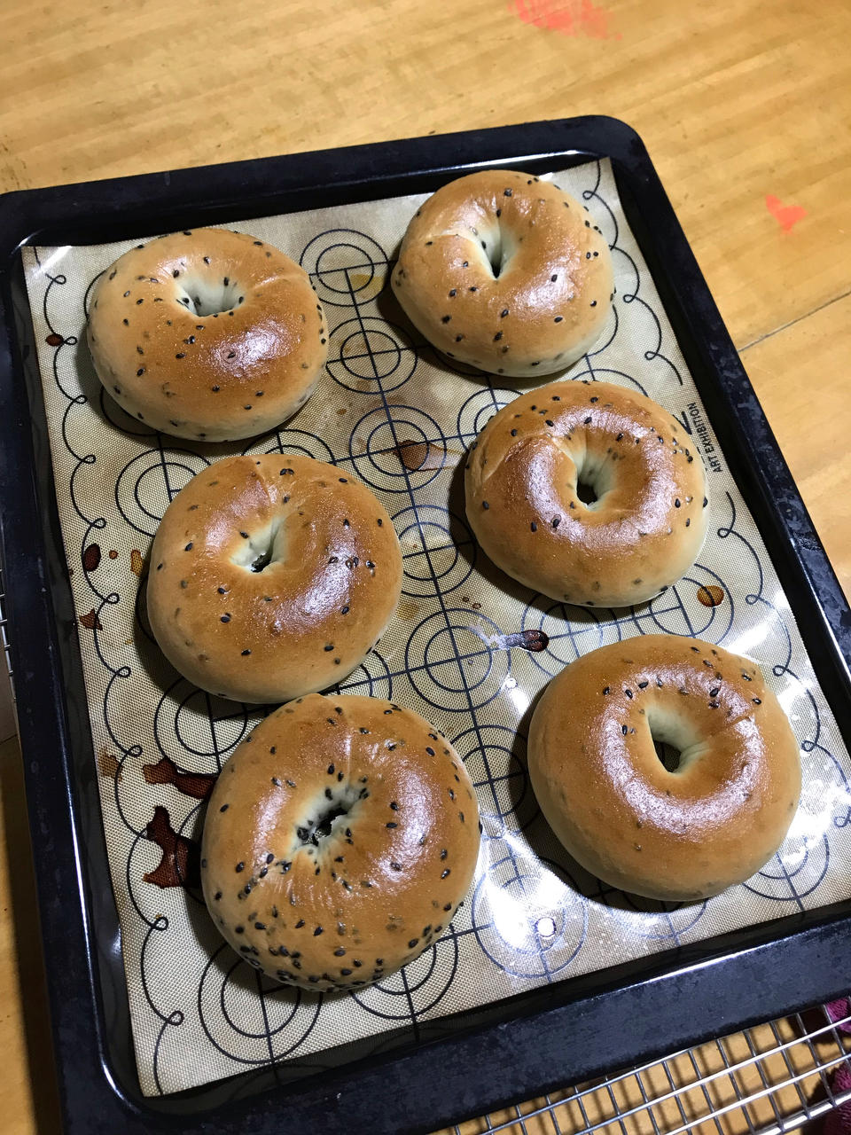 黑芝麻全麦贝果