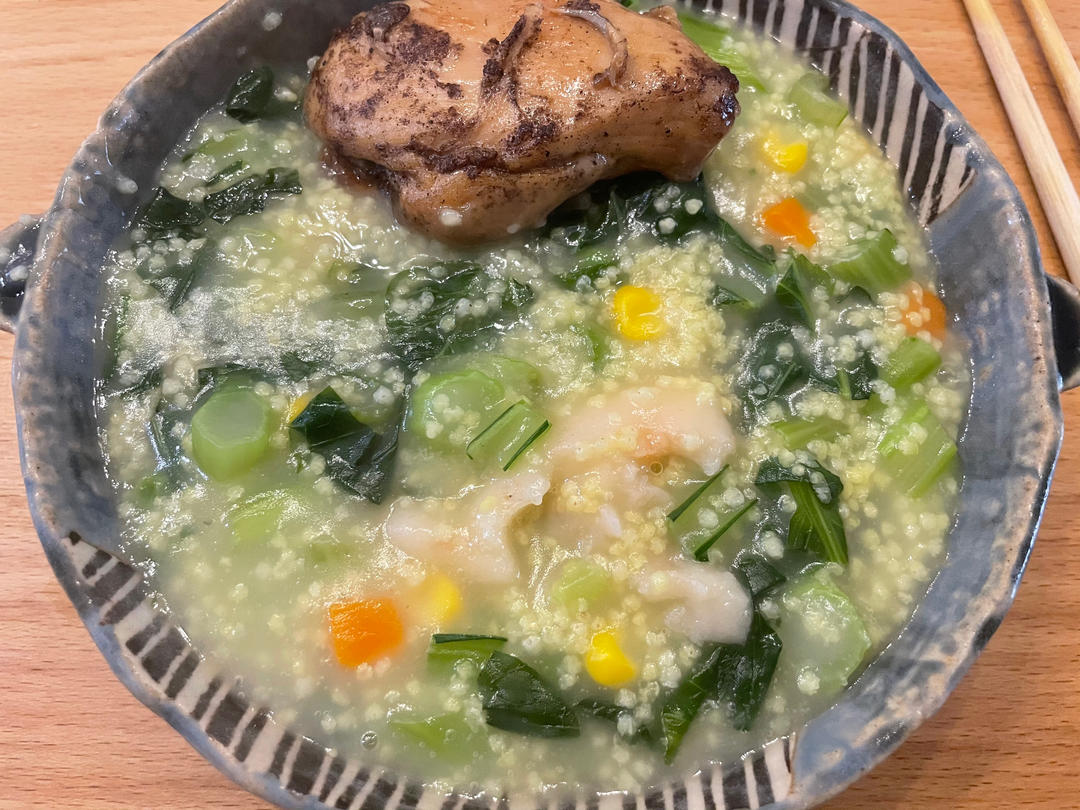 虾仁蔬菜粥