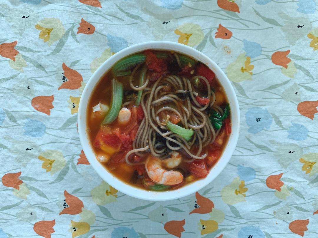 虾仁西红柿热汤面丨健康·三餐<好好吃饭8>