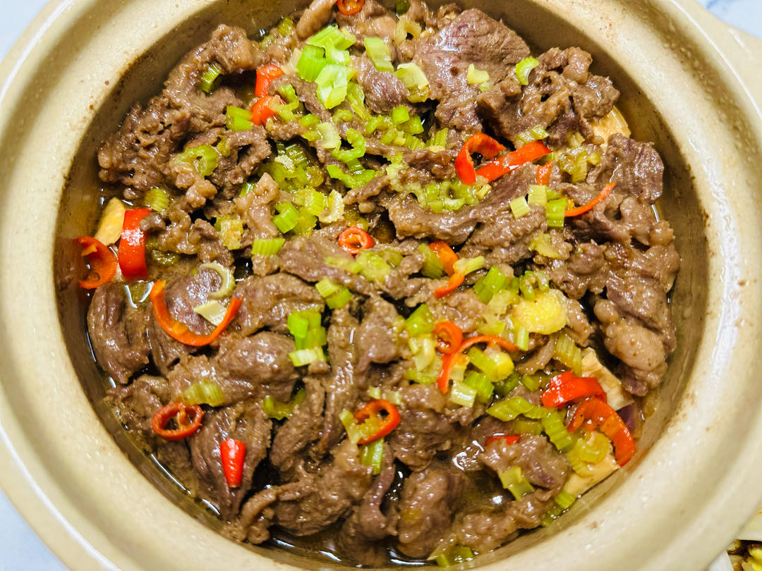 沙茶牛肉煲(潮汕味道)