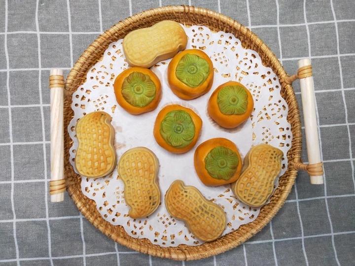 柿子月饼 自制枣泥核桃馅 馅无糖无糯米粉 无芝士粉