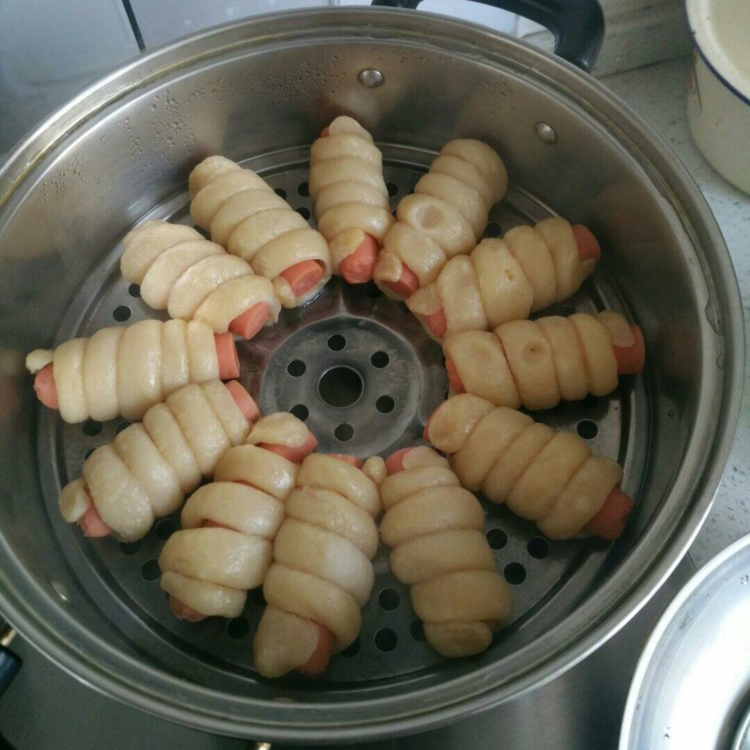 快手火腿卷～一次发酵