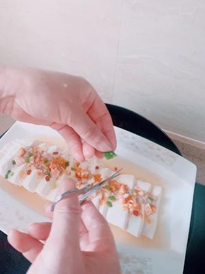 虾仁肉沫蒸嫩豆腐的做法 步骤9