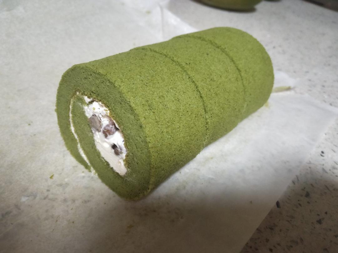 完美抹茶蜜豆蛋糕卷