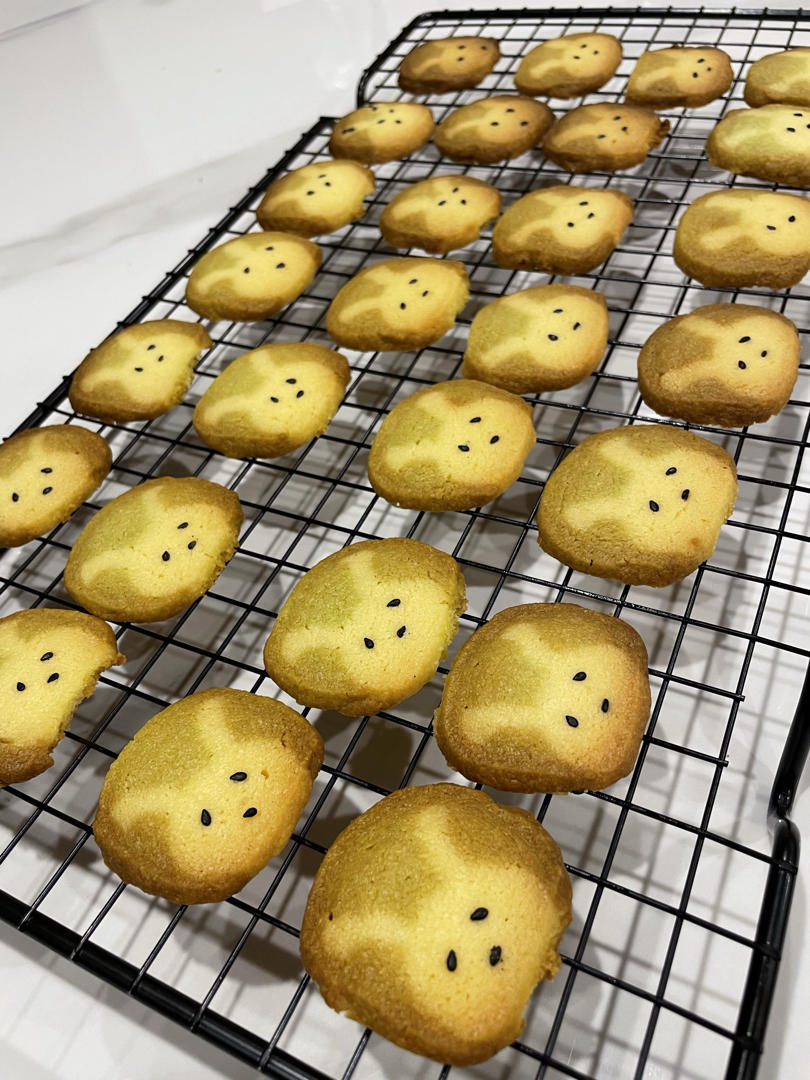 抹茶兔兔曲奇（比熊猫简单！超详细实物图+超良心手绘图）