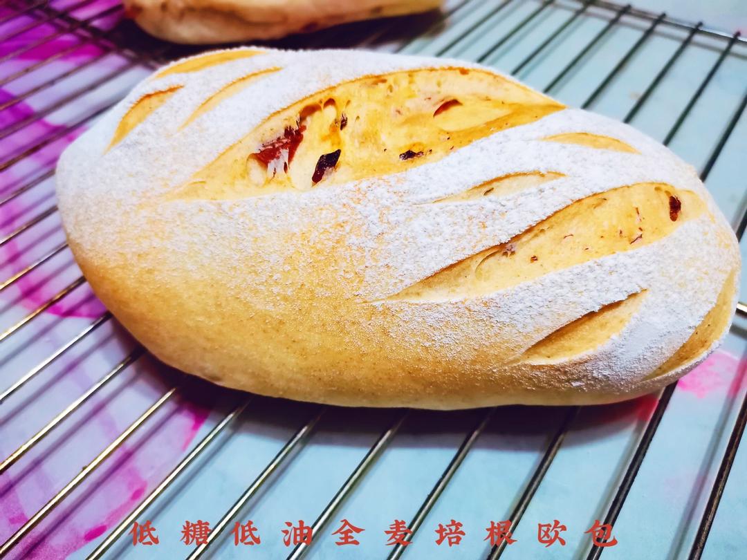 香喷喷的全麦培根面包