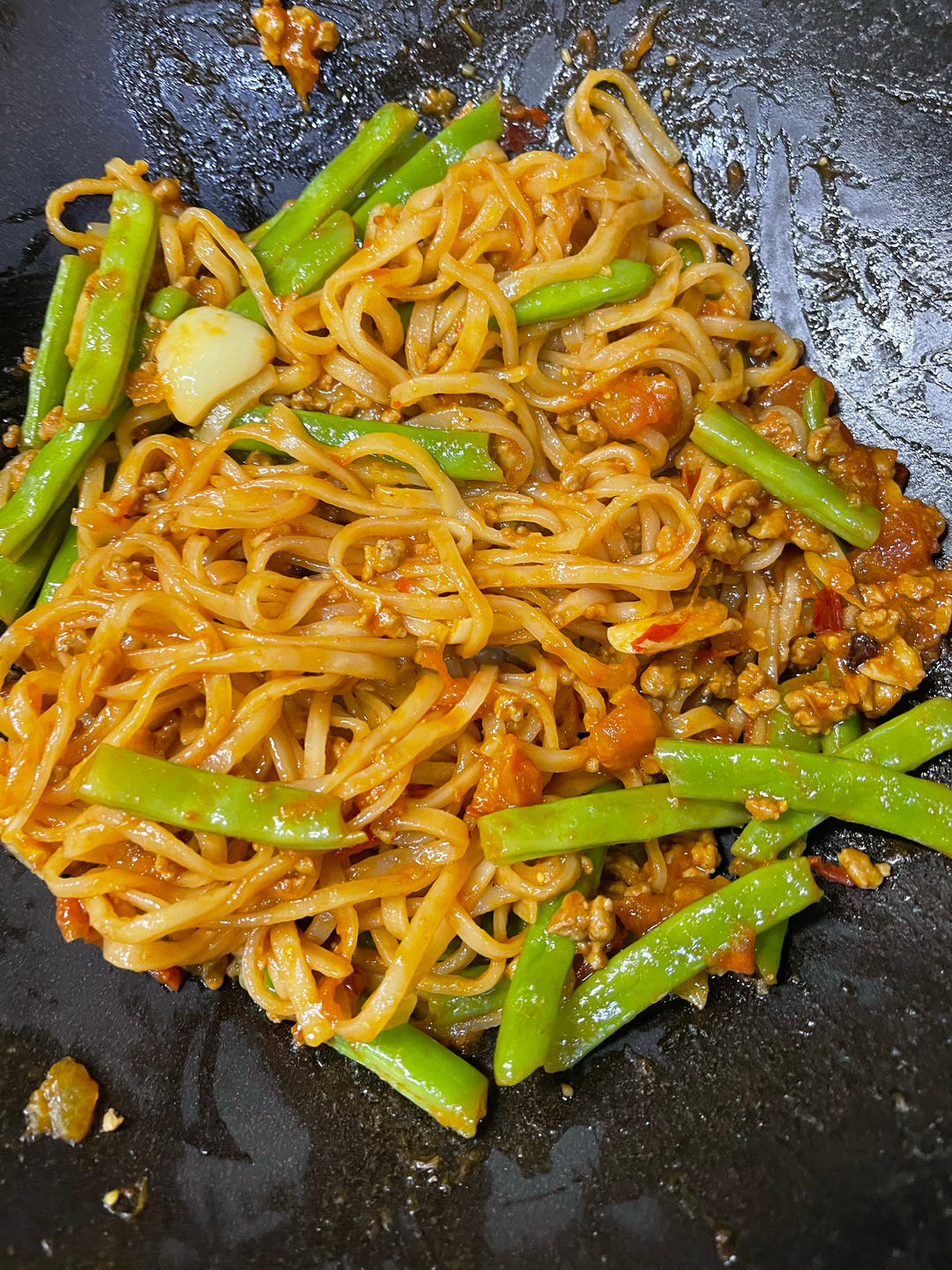 地道老北京扁豆焖面 豆角焖面 太好吃小心吃撑哦