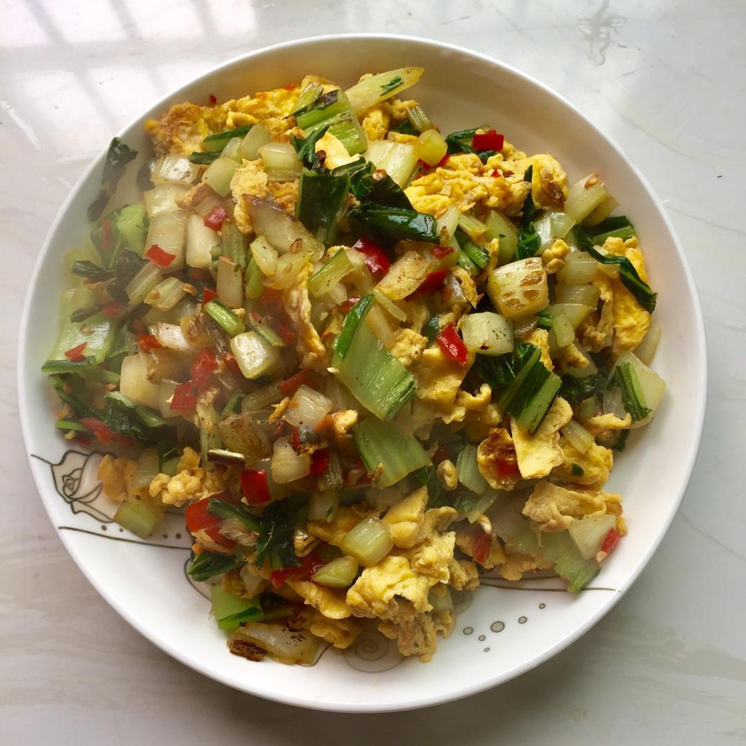 青菜炒鸡蛋