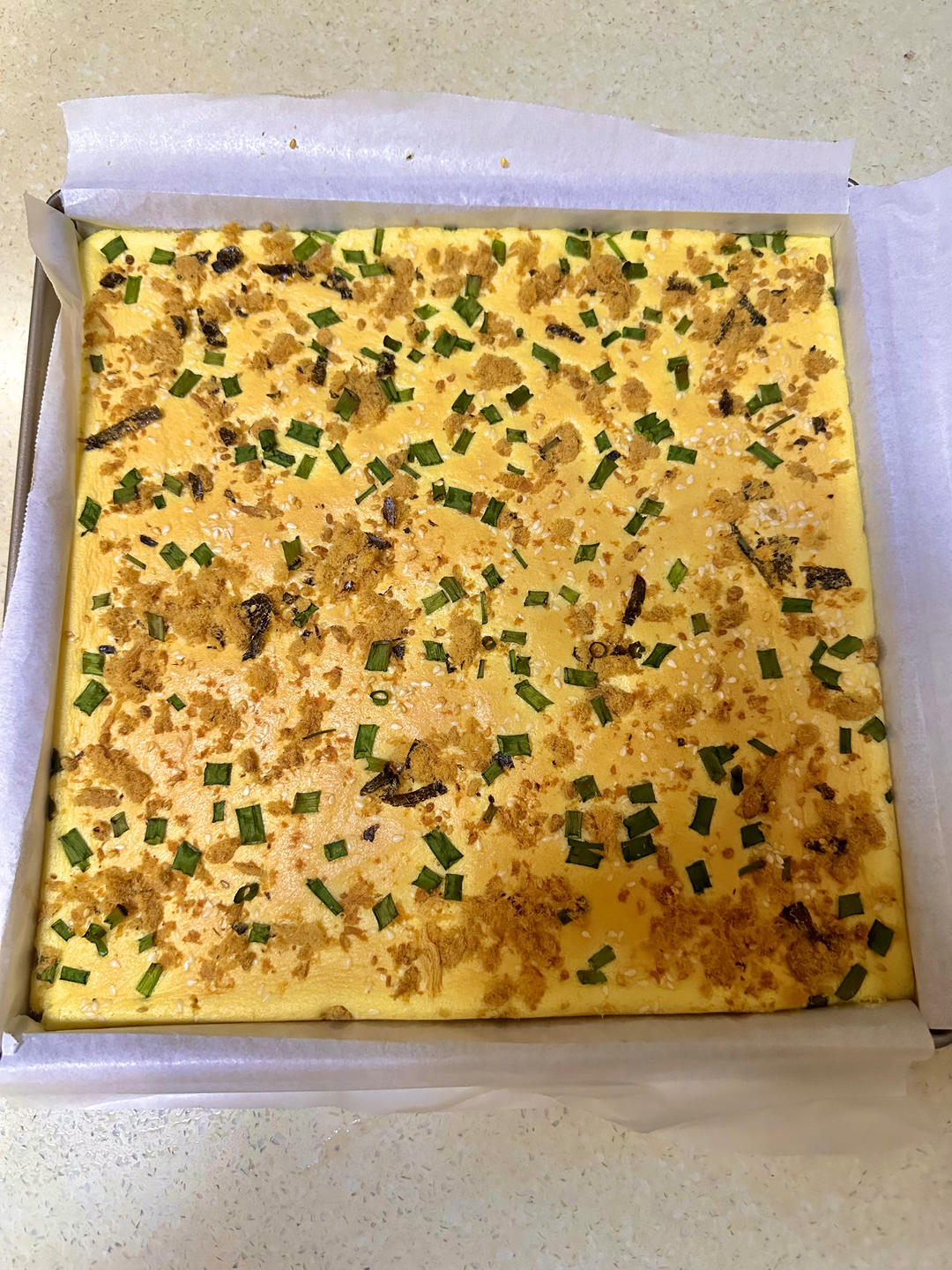 香葱海苔肉松芝麻蛋糕卷