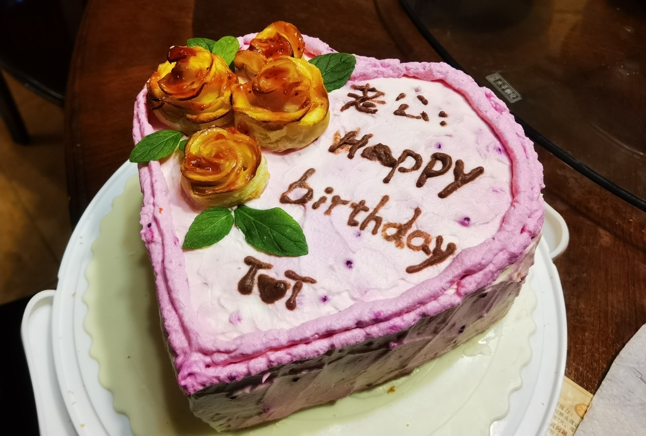 心形玫瑰花蛋糕
