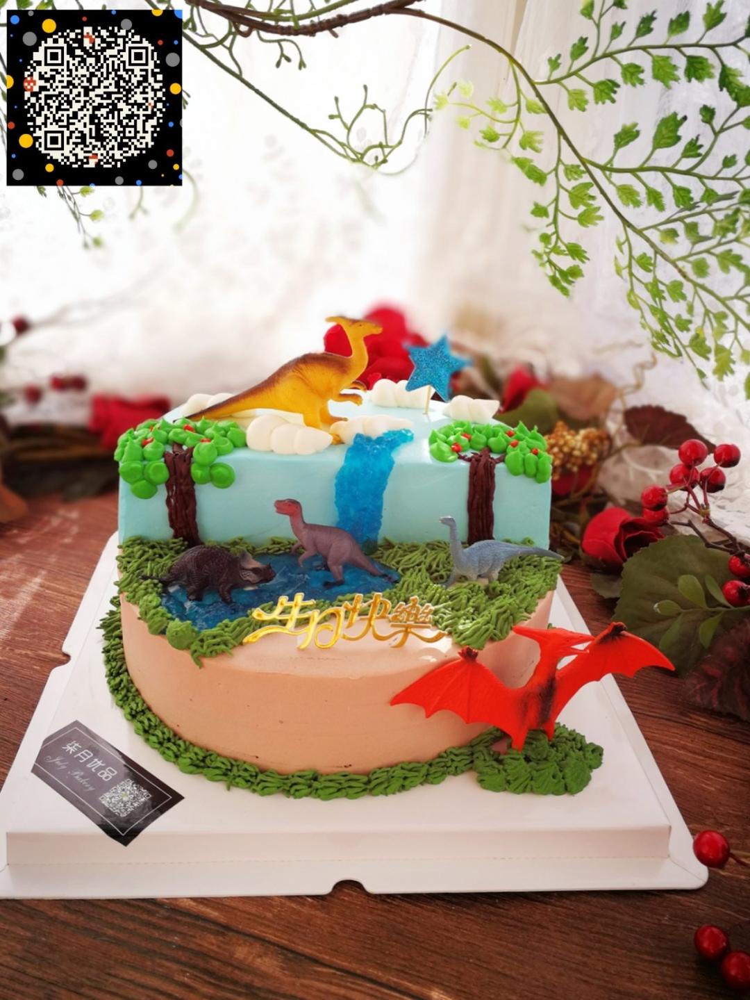 【创意蛋糕】恐龙园场景蛋糕
