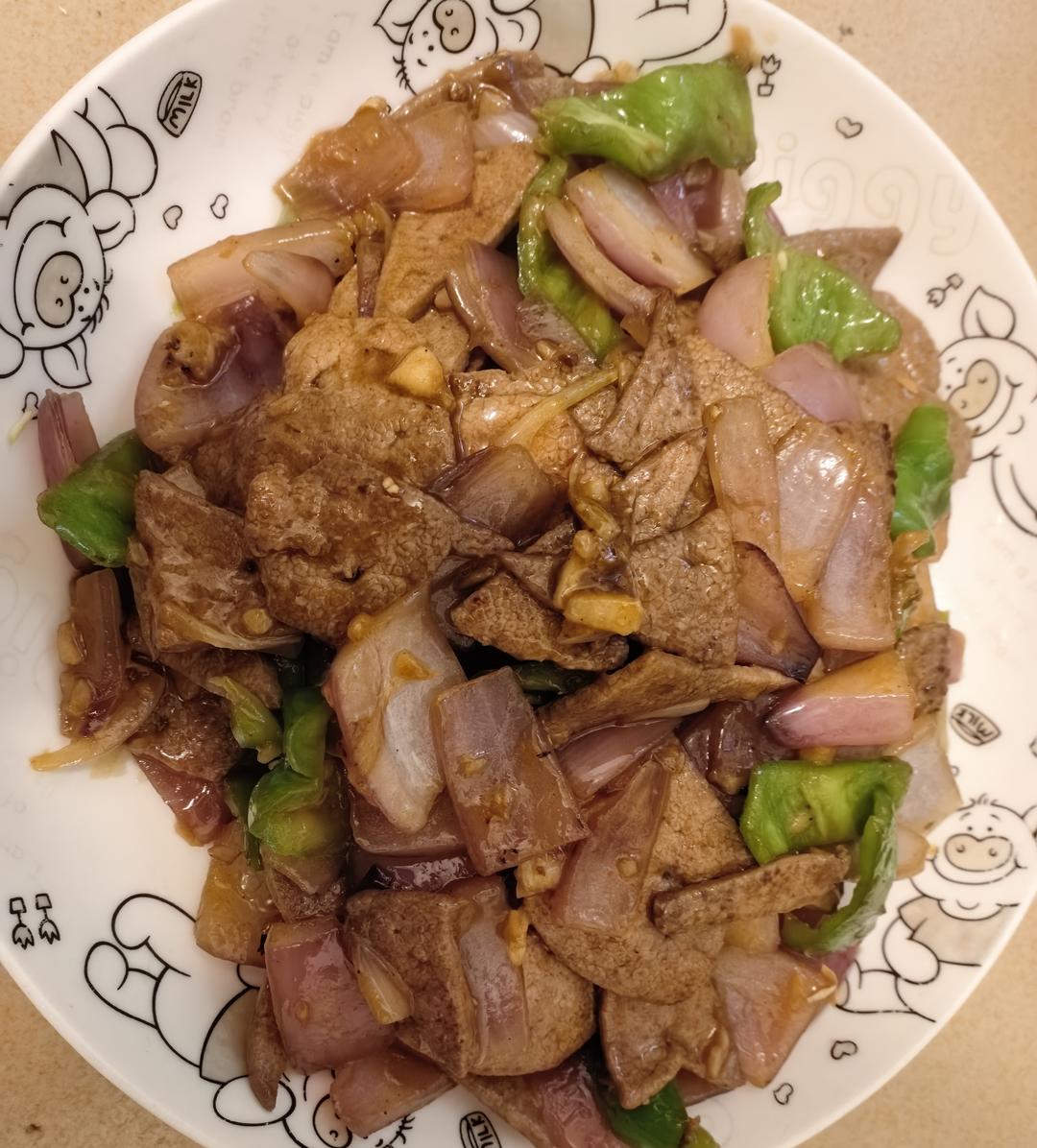 爆炒猪肝家庭做法