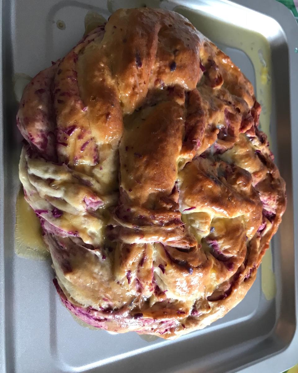 入门级不用揉出膜的手撕紫薯面包无黄油版