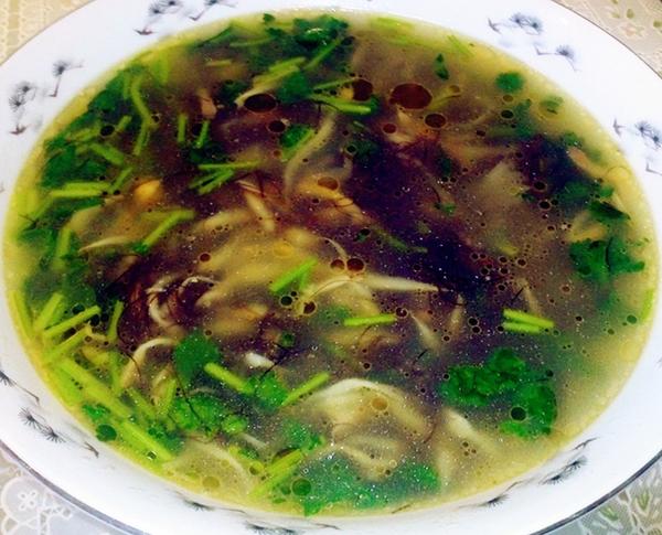 发菜蘑菇汤