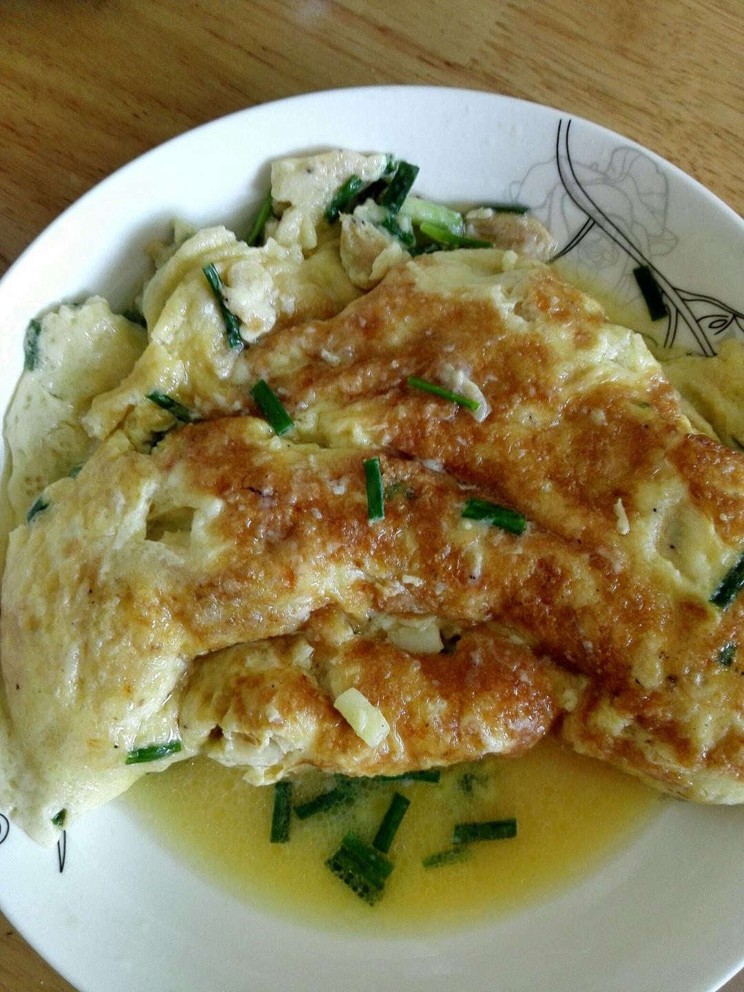 叶落银雪做的小银鱼鸡蛋饼