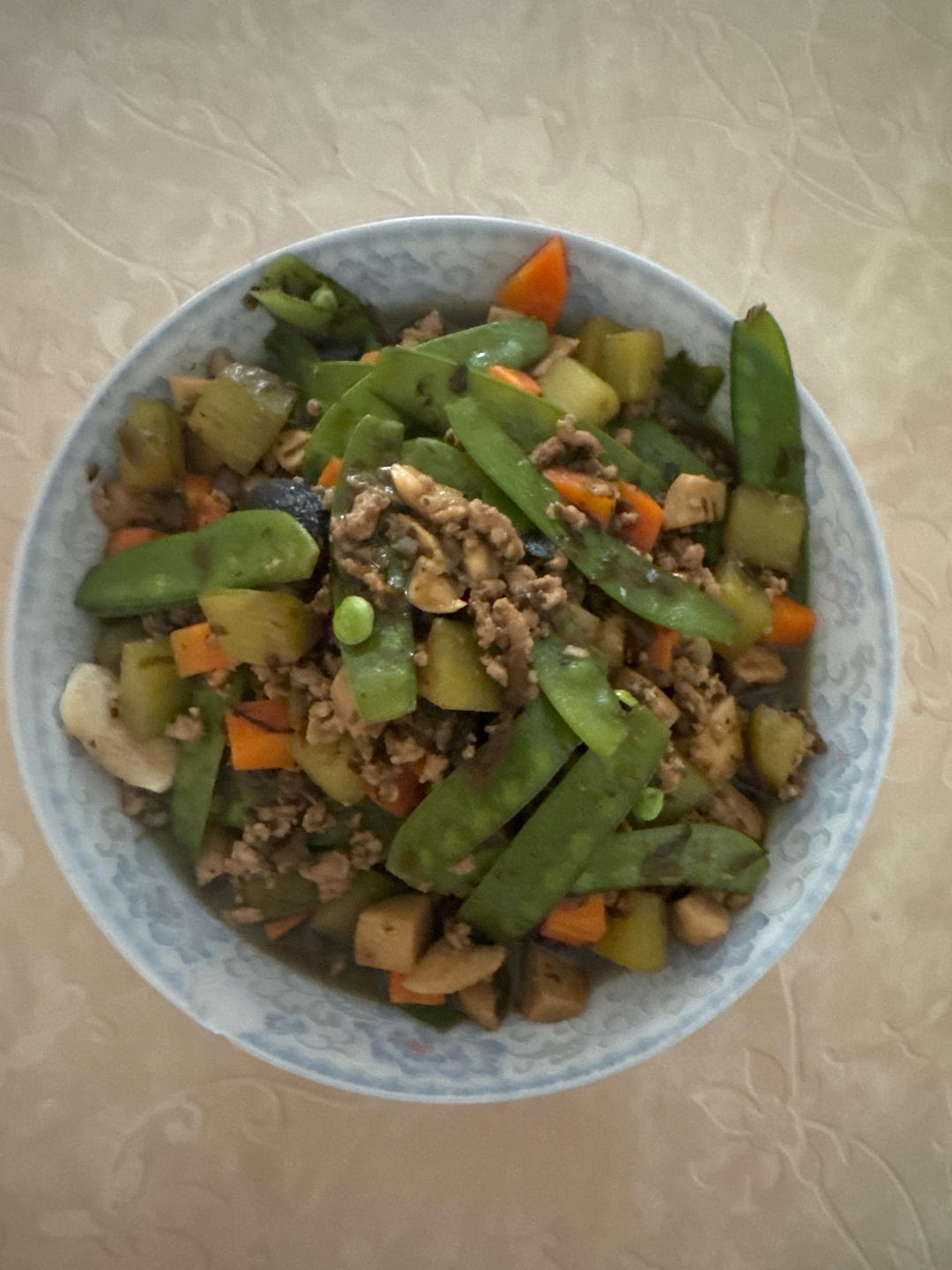 时令家常菜肉沫荷兰豆