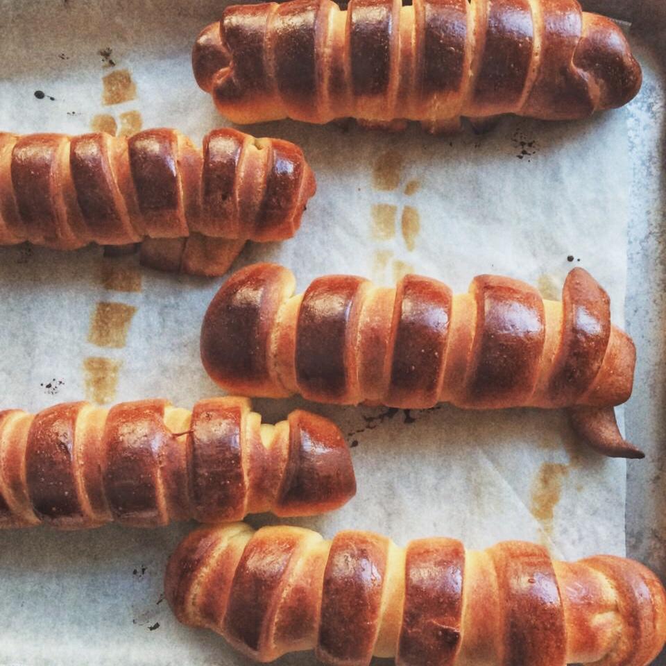 毛毛虫肉松面包