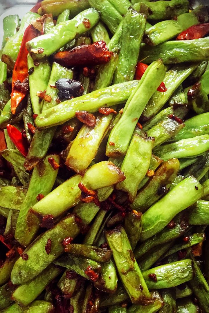 雨♀后做的素干煸豆角
