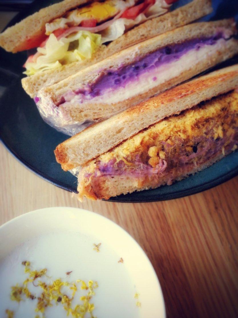 紫薯芋泥/鸡蛋肉松三明治大全🥪