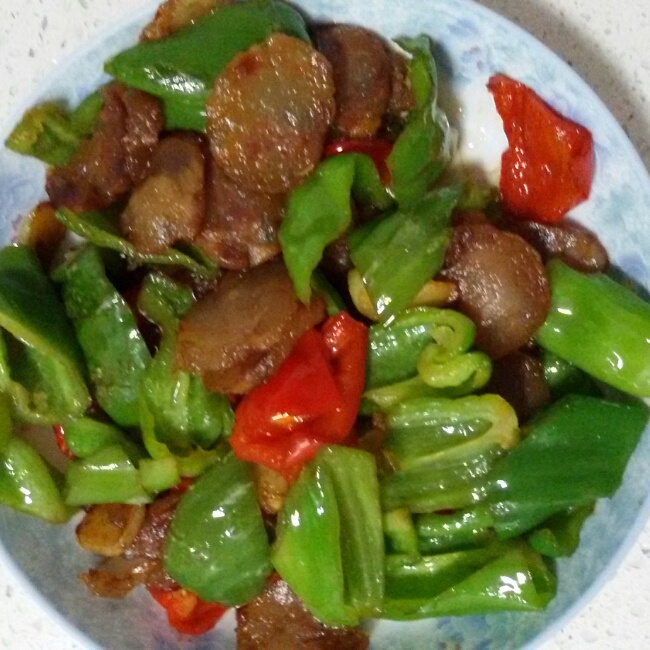 青椒炒腊肠