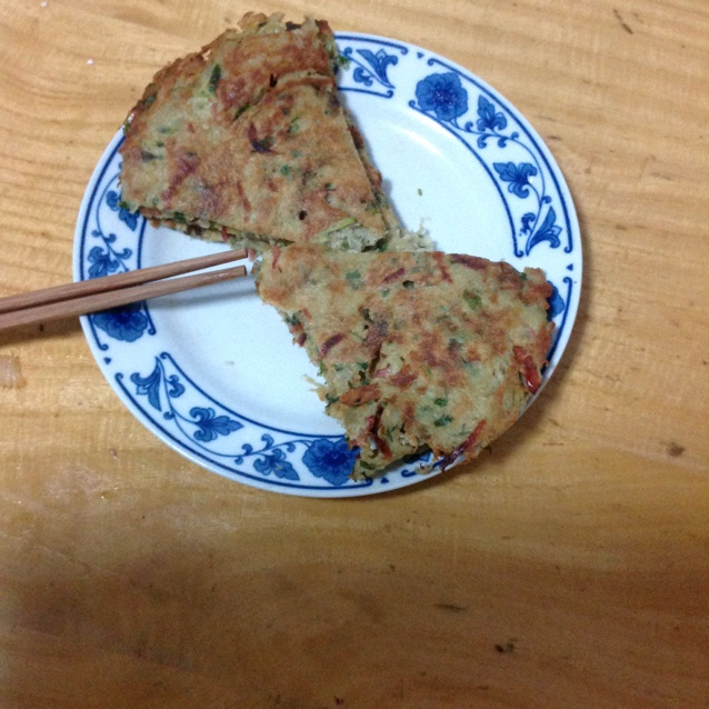 香煎土豆丝鸡蛋饼