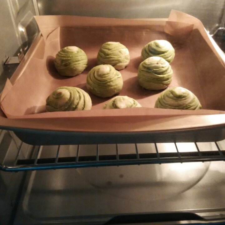 蛋黄酥~紫薯、抹茶、原味~花好月圆，中秋快乐~内附一次做六色蛋黄酥方法~