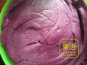 彩色紫薯冰皮月饼（蒸粉版）的做法 步骤7
