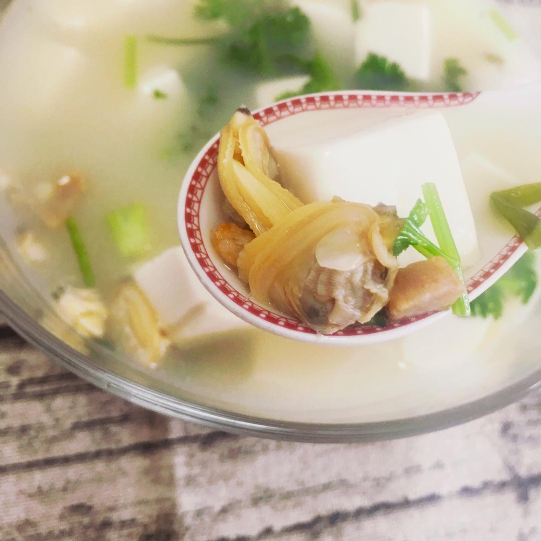 花蛤蜊豆腐汤（高蛋白低脂肪）