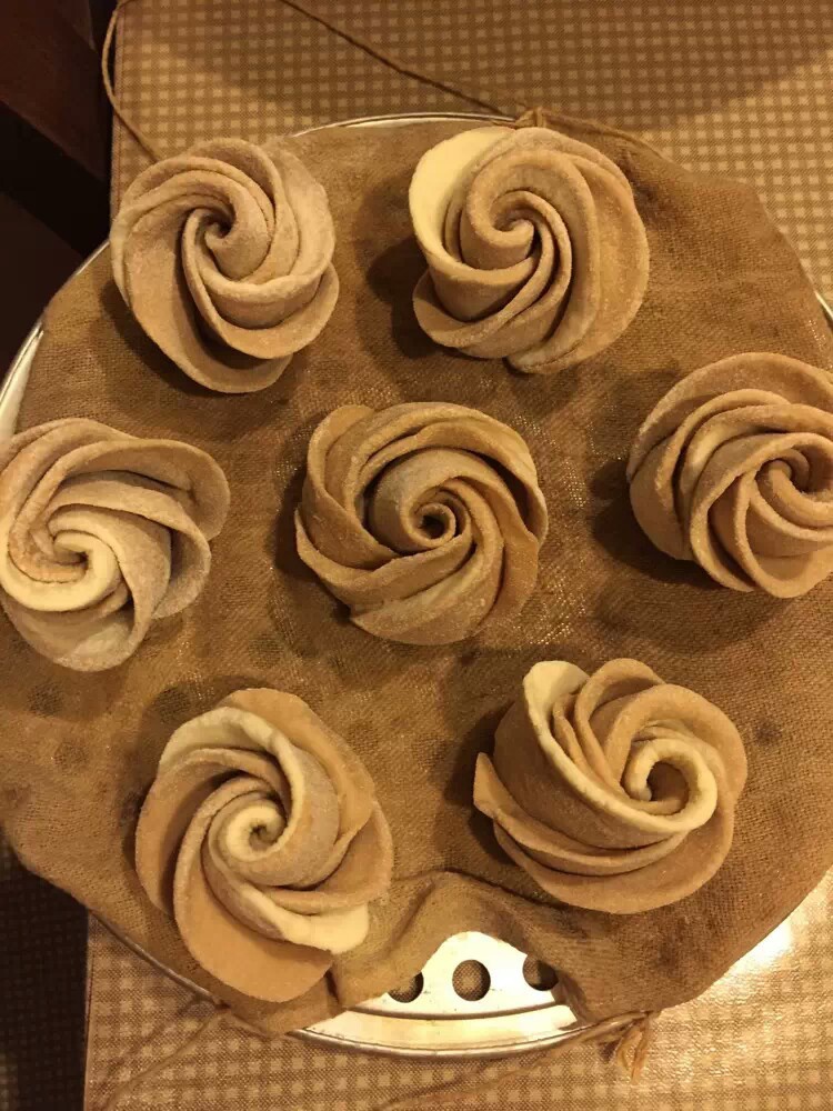 紫薯玫瑰馒头