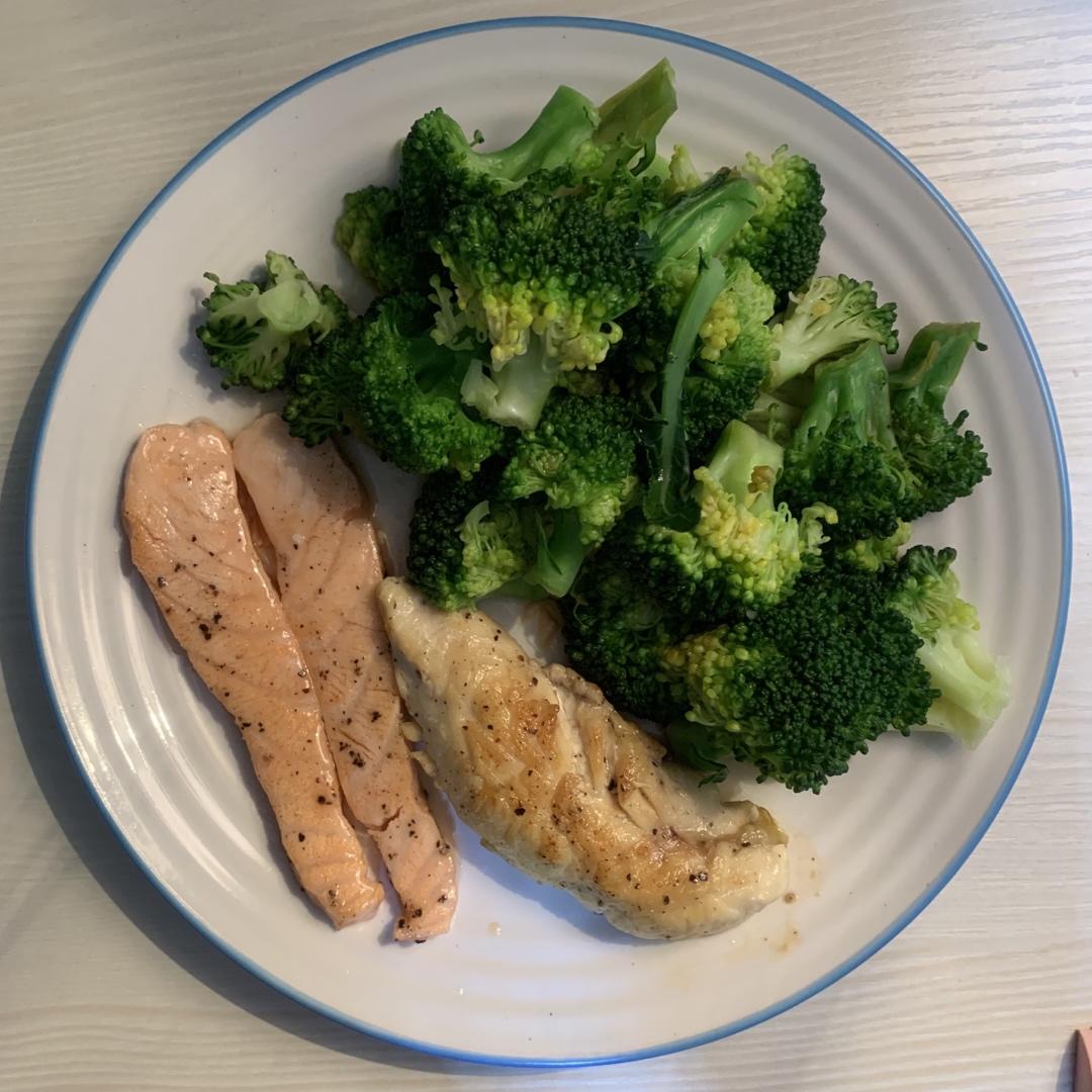 一人食。快手早餐，香煎鸡里脊～