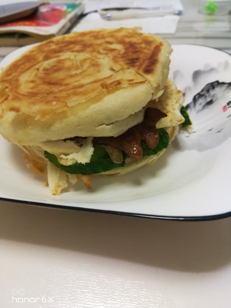 快手早餐之烧饼夹里脊