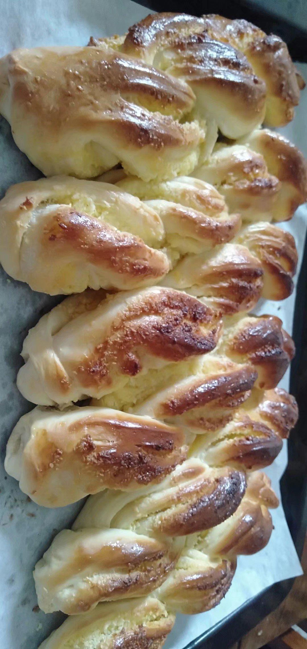 椰蓉淡奶油面包(一次发酵)附椰蓉馅做法