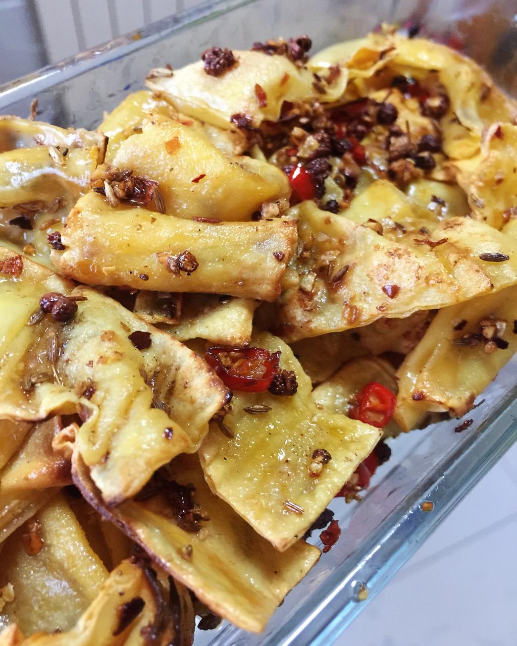 马儿521做的馋嘴小食自制麻辣豆皮