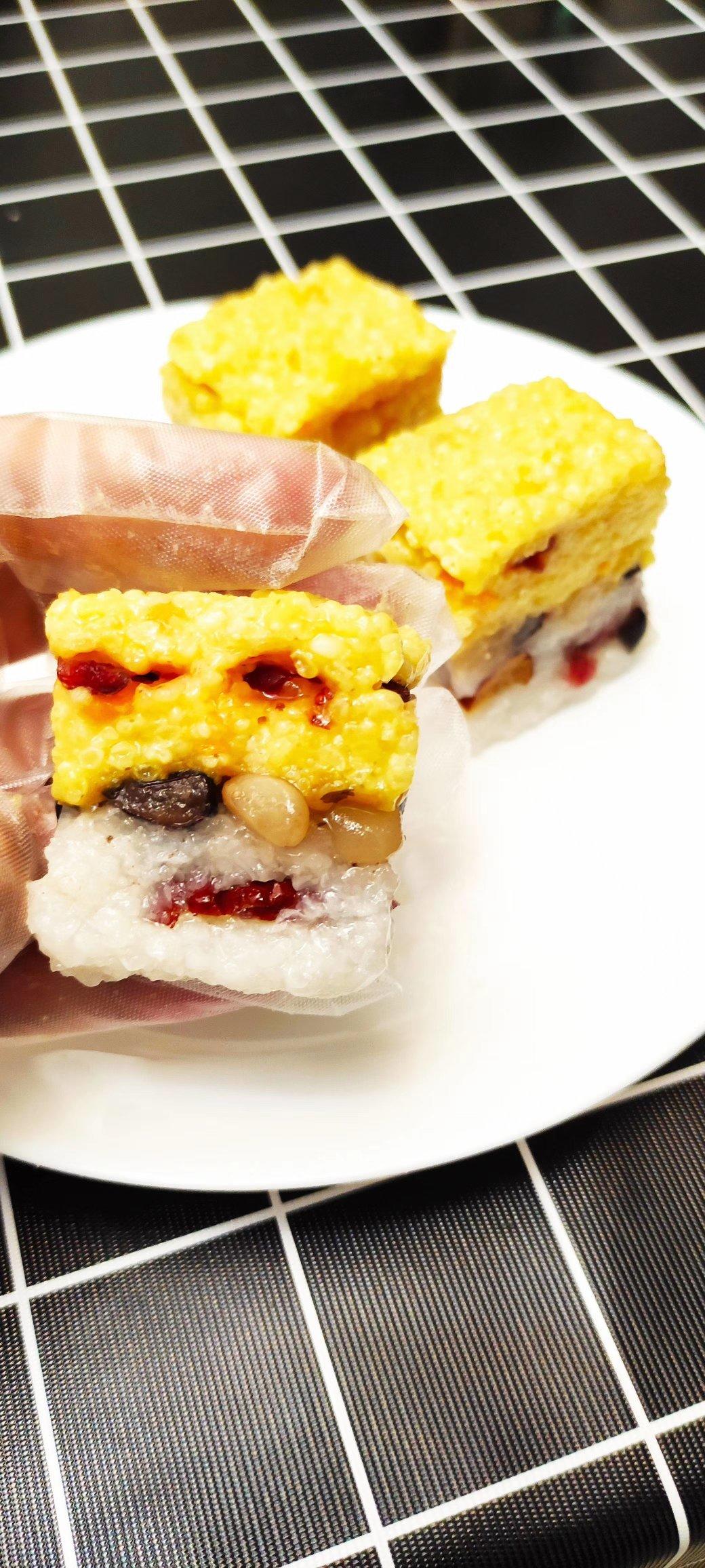 金桂黄米枣香凉糕（附电饭煲蜜豆做法）