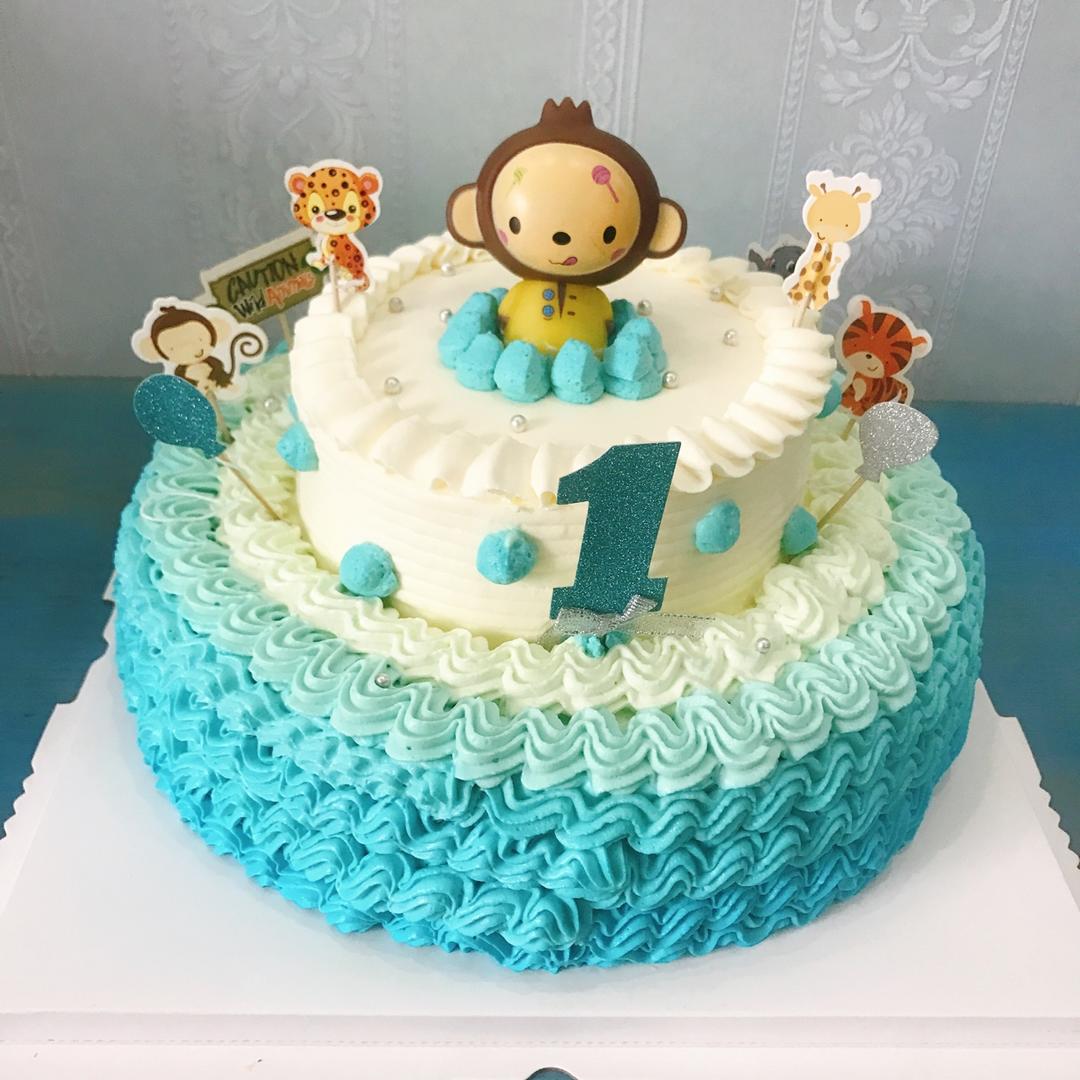 猴年吉祥，猴子鲜奶蛋糕