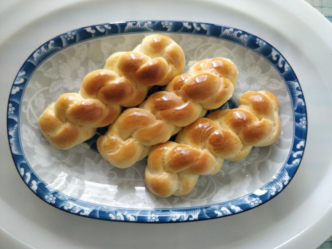 砂糖麻花面包（两股辫子）