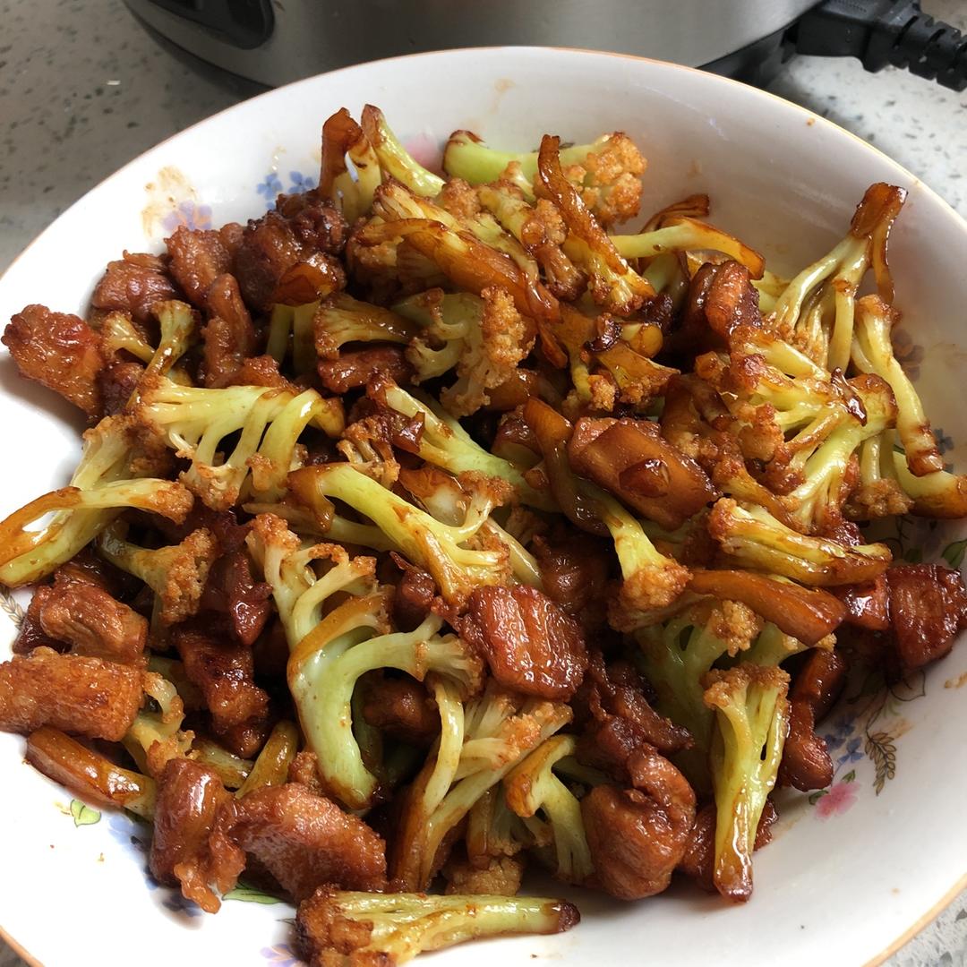 老丁的私房菜-干锅花菜