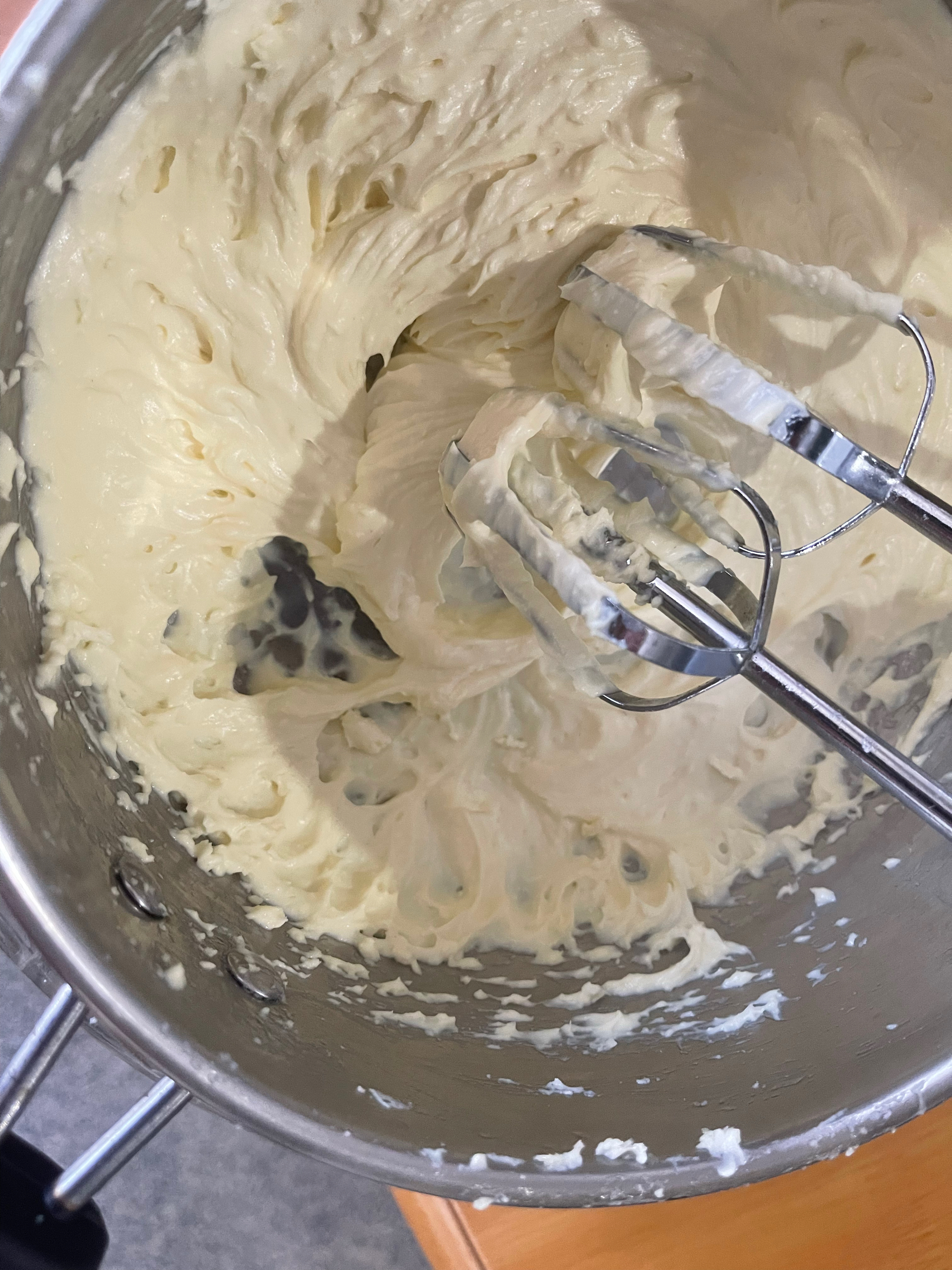 有手就能做的蓝莓抹茶巴斯克蛋糕（6寸）的做法 步骤3